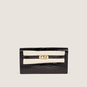 Hermes Black alligator Clutch